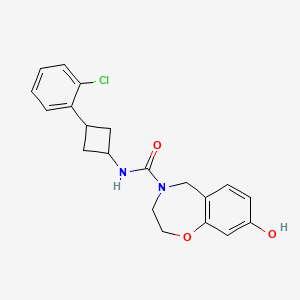 molecular formula C20H21ClN2O3 B6800390 N-[3-(2-chlorophenyl)cyclobutyl]-8-hydroxy-3,5-dihydro-2H-1,4-benzoxazepine-4-carboxamide 