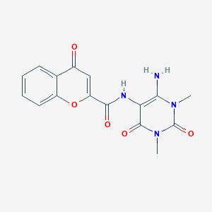 4H-1-Benzopyran-2-carboxamide,  N-(6-amino-1,2,3,4-tetrahydro-1,3-dimethyl-2,4-dioxo-5-pyrimidinyl)-