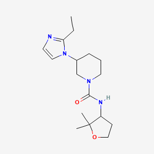 molecular formula C17H28N4O2 B6800471 N-(2,2-dimethyloxolan-3-yl)-3-(2-ethylimidazol-1-yl)piperidine-1-carboxamide 