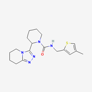 molecular formula C18H25N5OS B6800490 N-[(4-methylthiophen-2-yl)methyl]-2-(5,6,7,8-tetrahydro-[1,2,4]triazolo[4,3-a]pyridin-3-yl)piperidine-1-carboxamide 