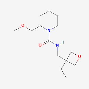 molecular formula C14H26N2O3 B6800595 N-[(3-ethyloxetan-3-yl)methyl]-2-(methoxymethyl)piperidine-1-carboxamide 