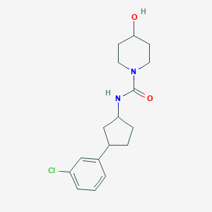 molecular formula C17H23ClN2O2 B6800645 N-[3-(3-chlorophenyl)cyclopentyl]-4-hydroxypiperidine-1-carboxamide 