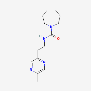 molecular formula C14H22N4O B6800670 N-[2-(5-methylpyrazin-2-yl)ethyl]azepane-1-carboxamide 