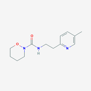 molecular formula C13H19N3O2 B6800686 N-[2-(5-methylpyridin-2-yl)ethyl]oxazinane-2-carboxamide 