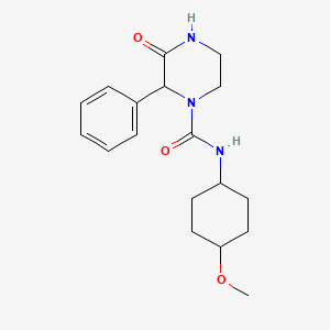 molecular formula C18H25N3O3 B6800781 N-(4-methoxycyclohexyl)-3-oxo-2-phenylpiperazine-1-carboxamide 