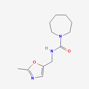 molecular formula C12H19N3O2 B6800790 N-[(2-methyl-1,3-oxazol-5-yl)methyl]azepane-1-carboxamide 