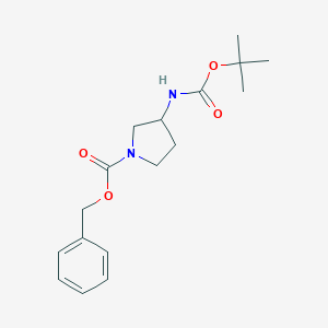 molecular formula C17H24N2O4 B068008 1-Cbz-3-Boc-Amino pyrrolidine CAS No. 185057-49-2