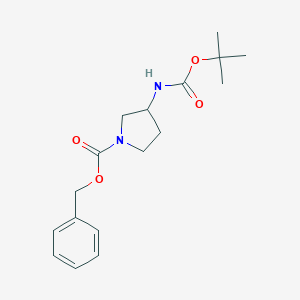 molecular formula C17H24N2O4 B068008 3-(Boc-amino)-1-Cbz-pyrrolidine CAS No. 185057-49-2