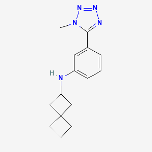 molecular formula C15H19N5 B6800870 N-[3-(1-methyltetrazol-5-yl)phenyl]spiro[3.3]heptan-2-amine 