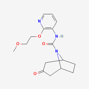 molecular formula C16H21N3O4 B6800892 N-[2-(2-methoxyethoxy)pyridin-3-yl]-3-oxo-8-azabicyclo[3.2.1]octane-8-carboxamide 