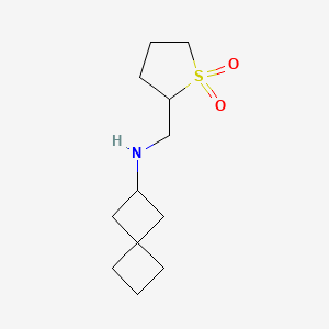 molecular formula C12H21NO2S B6800933 N-[(1,1-dioxothiolan-2-yl)methyl]spiro[3.3]heptan-2-amine 