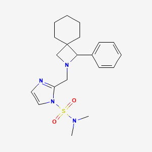 molecular formula C20H28N4O2S B6801103 N,N-dimethyl-2-[(3-phenyl-2-azaspiro[3.5]nonan-2-yl)methyl]imidazole-1-sulfonamide 