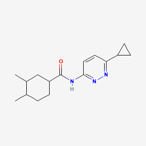 molecular formula C16H23N3O B6801180 N-(6-cyclopropylpyridazin-3-yl)-3,4-dimethylcyclohexane-1-carboxamide 