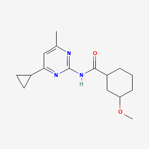 molecular formula C16H23N3O2 B6801336 N-(4-cyclopropyl-6-methylpyrimidin-2-yl)-3-methoxycyclohexane-1-carboxamide 