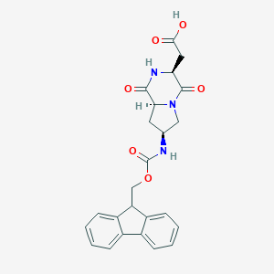 2-[(3S,7S,8aS)-7-(9H-fluoren-9-ylmethoxycarbonylamino)-1,4-dioxo-2,3,6,7,8,8a-hexahydropyrrolo[1,2-a]pyrazin-3-yl]acetic acid