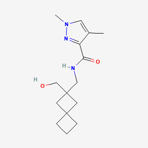 molecular formula C15H23N3O2 B6801673 N-[[2-(hydroxymethyl)spiro[3.3]heptan-2-yl]methyl]-1,4-dimethylpyrazole-3-carboxamide 