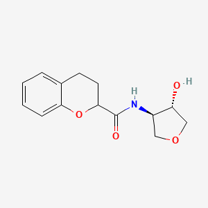 molecular formula C14H17NO4 B6801773 N-[(3R,4S)-4-hydroxyoxolan-3-yl]-3,4-dihydro-2H-chromene-2-carboxamide 