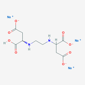 molecular formula C10H13N2Na3O8 B068019 L-Aspartic acid, N,N'-1,2-ethanediylbis-, trisodium salt CAS No. 178949-82-1