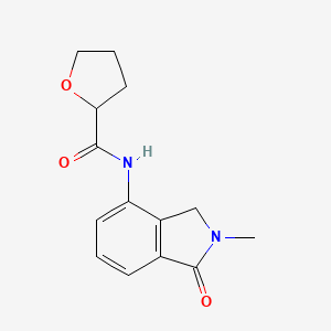 molecular formula C14H16N2O3 B6801957 N-(2-methyl-1-oxo-3H-isoindol-4-yl)oxolane-2-carboxamide 