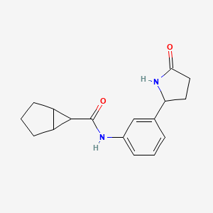molecular formula C17H20N2O2 B6802075 N-[3-(5-oxopyrrolidin-2-yl)phenyl]bicyclo[3.1.0]hexane-6-carboxamide 