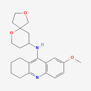 molecular formula C22H28N2O3 B6802391 N-(2,6-dioxaspiro[4.5]decan-9-yl)-7-methoxy-1,2,3,4-tetrahydroacridin-9-amine 