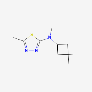molecular formula C10H17N3S B6802568 N-(3,3-dimethylcyclobutyl)-N,5-dimethyl-1,3,4-thiadiazol-2-amine 