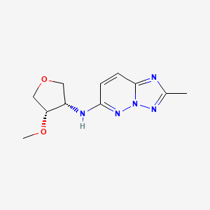 molecular formula C11H15N5O2 B6802614 N-[(3S,4S)-4-methoxyoxolan-3-yl]-2-methyl-[1,2,4]triazolo[1,5-b]pyridazin-6-amine 
