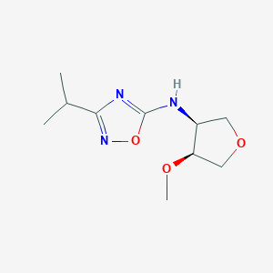 molecular formula C10H17N3O3 B6802622 N-[(3S,4S)-4-methoxyoxolan-3-yl]-3-propan-2-yl-1,2,4-oxadiazol-5-amine 