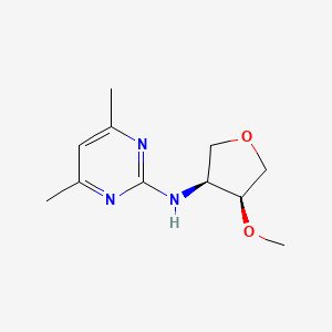 molecular formula C11H17N3O2 B6802623 N-[(3S,4S)-4-methoxyoxolan-3-yl]-4,6-dimethylpyrimidin-2-amine 