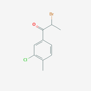 molecular formula C10H10BrClO B068030 2-Bromo-1-(3-chloro-4-methylphenyl)propan-1-one CAS No. 175135-93-0