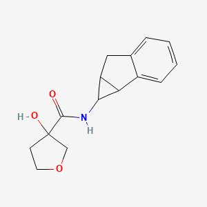 molecular formula C15H17NO3 B6803094 N-(1,1a,6,6a-tetrahydrocyclopropa[a]inden-1-yl)-3-hydroxyoxolane-3-carboxamide 
