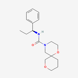 molecular formula C18H26N2O3 B6803133 N-[(1S)-1-phenylpropyl]-1,8-dioxa-4-azaspiro[5.5]undecane-4-carboxamide 