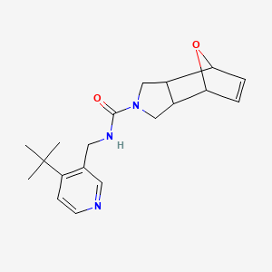molecular formula C19H25N3O2 B6803149 N-[(4-tert-butylpyridin-3-yl)methyl]-1,3,3a,4,7,7a-hexahydro-4,7-epoxyisoindole-2-carboxamide 