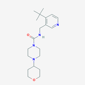 molecular formula C20H32N4O2 B6803156 N-[(4-tert-butylpyridin-3-yl)methyl]-4-(oxan-4-yl)piperazine-1-carboxamide 