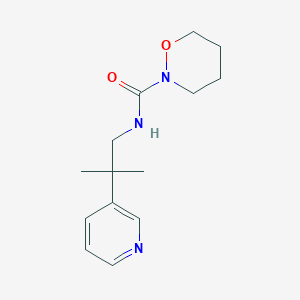 molecular formula C14H21N3O2 B6803339 N-(2-methyl-2-pyridin-3-ylpropyl)oxazinane-2-carboxamide 