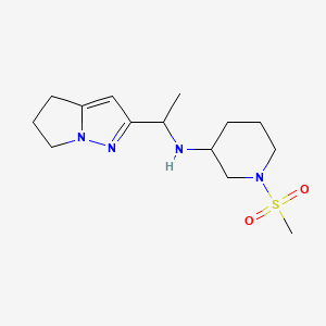 molecular formula C14H24N4O2S B6803487 N-[1-(5,6-dihydro-4H-pyrrolo[1,2-b]pyrazol-2-yl)ethyl]-1-methylsulfonylpiperidin-3-amine 
