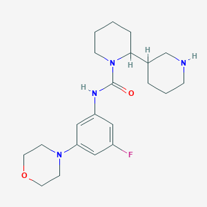 molecular formula C21H31FN4O2 B6803659 N-(3-fluoro-5-morpholin-4-ylphenyl)-2-piperidin-3-ylpiperidine-1-carboxamide 