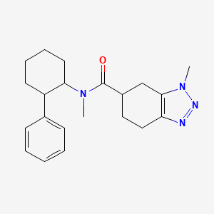 molecular formula C21H28N4O B6803963 N,3-dimethyl-N-(2-phenylcyclohexyl)-4,5,6,7-tetrahydrobenzotriazole-5-carboxamide 