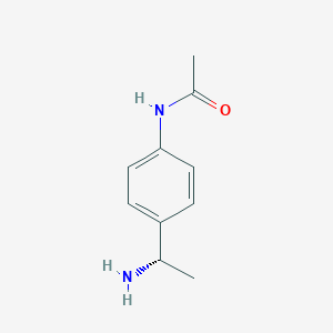 molecular formula C10H14N2O B068040 (S)-N-[4-(1-Amino-ethyl)-phenyl]-acetamide CAS No. 177947-90-9