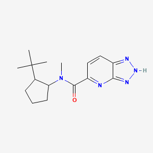 molecular formula C16H23N5O B6804082 N-(2-tert-butylcyclopentyl)-N-methyl-2H-triazolo[4,5-b]pyridine-5-carboxamide 