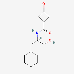 molecular formula C14H23NO3 B6804093 N-(1-cyclohexyl-3-hydroxypropan-2-yl)-3-oxocyclobutane-1-carboxamide 