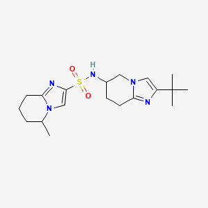molecular formula C19H29N5O2S B6804166 N-(2-tert-butyl-5,6,7,8-tetrahydroimidazo[1,2-a]pyridin-6-yl)-5-methyl-5,6,7,8-tetrahydroimidazo[1,2-a]pyridine-2-sulfonamide 