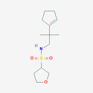 molecular formula C13H23NO3S B6804434 N-[2-(cyclopenten-1-yl)-2-methylpropyl]oxolane-3-sulfonamide 