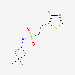 molecular formula C13H22N2O2S2 B6804568 N-(3,3-dimethylcyclobutyl)-N-methyl-2-(4-methyl-1,3-thiazol-5-yl)ethanesulfonamide 