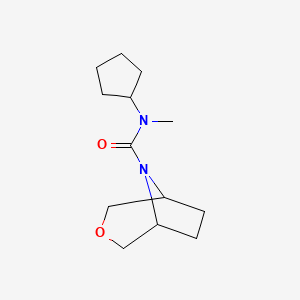 molecular formula C13H22N2O2 B6804570 N-cyclopentyl-N-methyl-3-oxa-8-azabicyclo[3.2.1]octane-8-carboxamide 