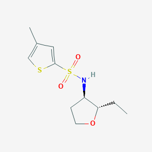 molecular formula C11H17NO3S2 B6804617 N-[(2S,3R)-2-ethyloxolan-3-yl]-4-methylthiophene-2-sulfonamide 