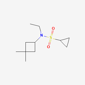 molecular formula C11H21NO2S B6804870 N-(3,3-dimethylcyclobutyl)-N-ethylcyclopropanesulfonamide 