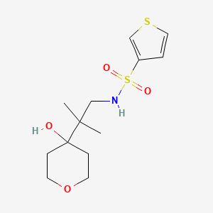 molecular formula C13H21NO4S2 B6804904 N-[2-(4-hydroxyoxan-4-yl)-2-methylpropyl]thiophene-3-sulfonamide 
