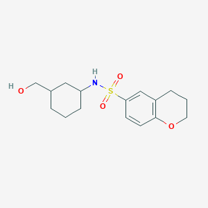 molecular formula C16H23NO4S B6804926 N-[3-(hydroxymethyl)cyclohexyl]-3,4-dihydro-2H-chromene-6-sulfonamide 
