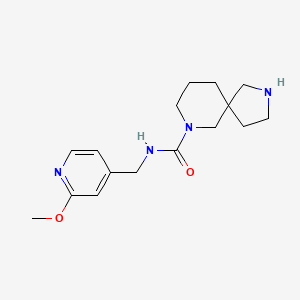 molecular formula C16H24N4O2 B6805069 N-[(2-methoxypyridin-4-yl)methyl]-2,7-diazaspiro[4.5]decane-7-carboxamide 
